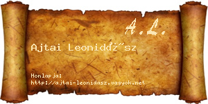 Ajtai Leonidász névjegykártya